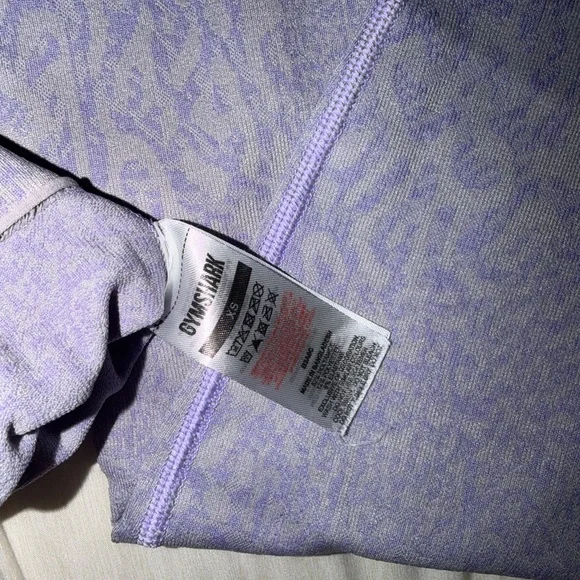 Gymshark Lavender Animal Print Leggings - Picture 3 of 3